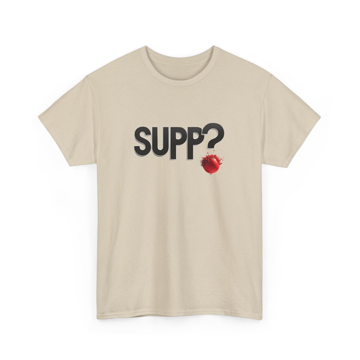 'Supp? Bursting Balloon' Unisex Heavy Cotton Tee