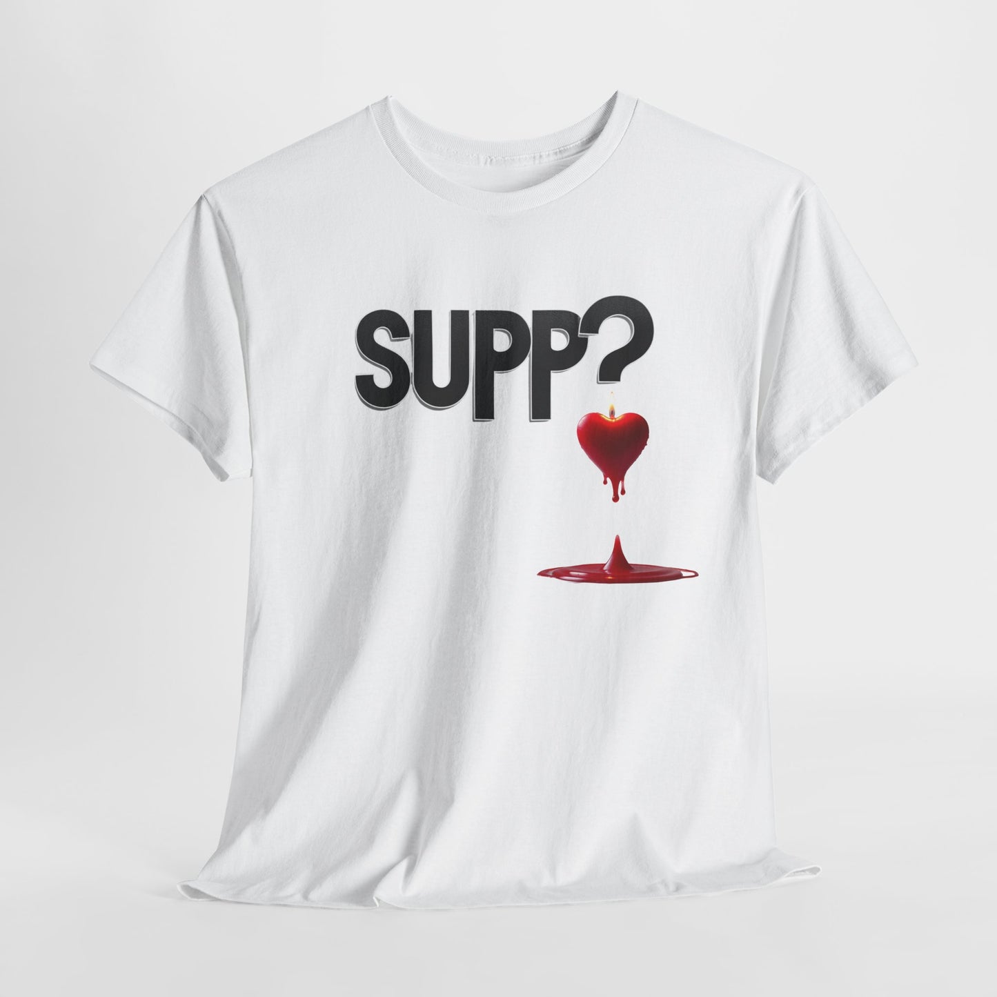 'Supp? Melting Heart' Unisex Heavy Cotton Tee