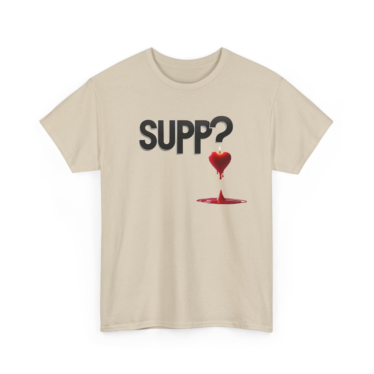 'Supp? Melting Heart' Unisex Heavy Cotton Tee