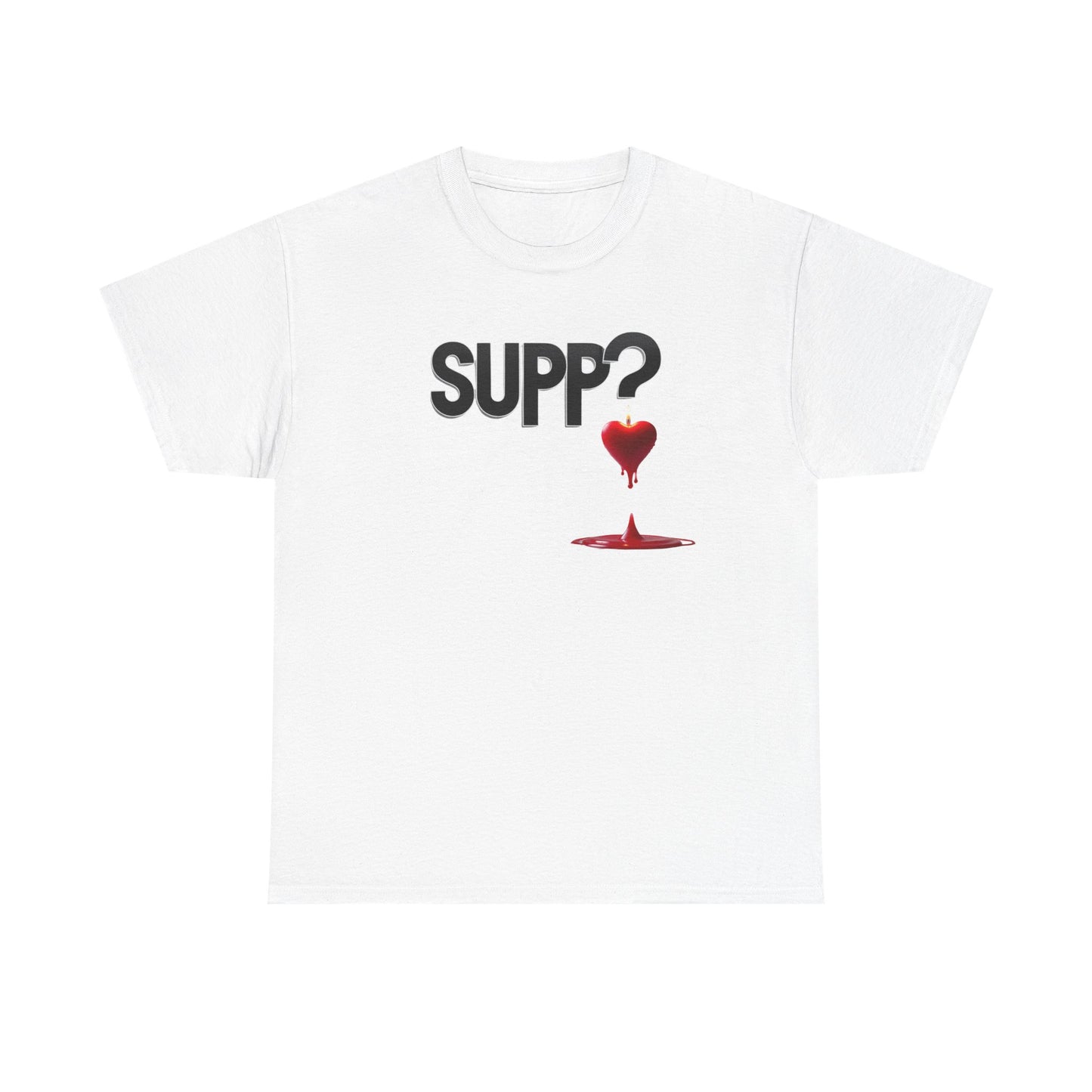 'Supp? Melting Heart' Unisex Heavy Cotton Tee