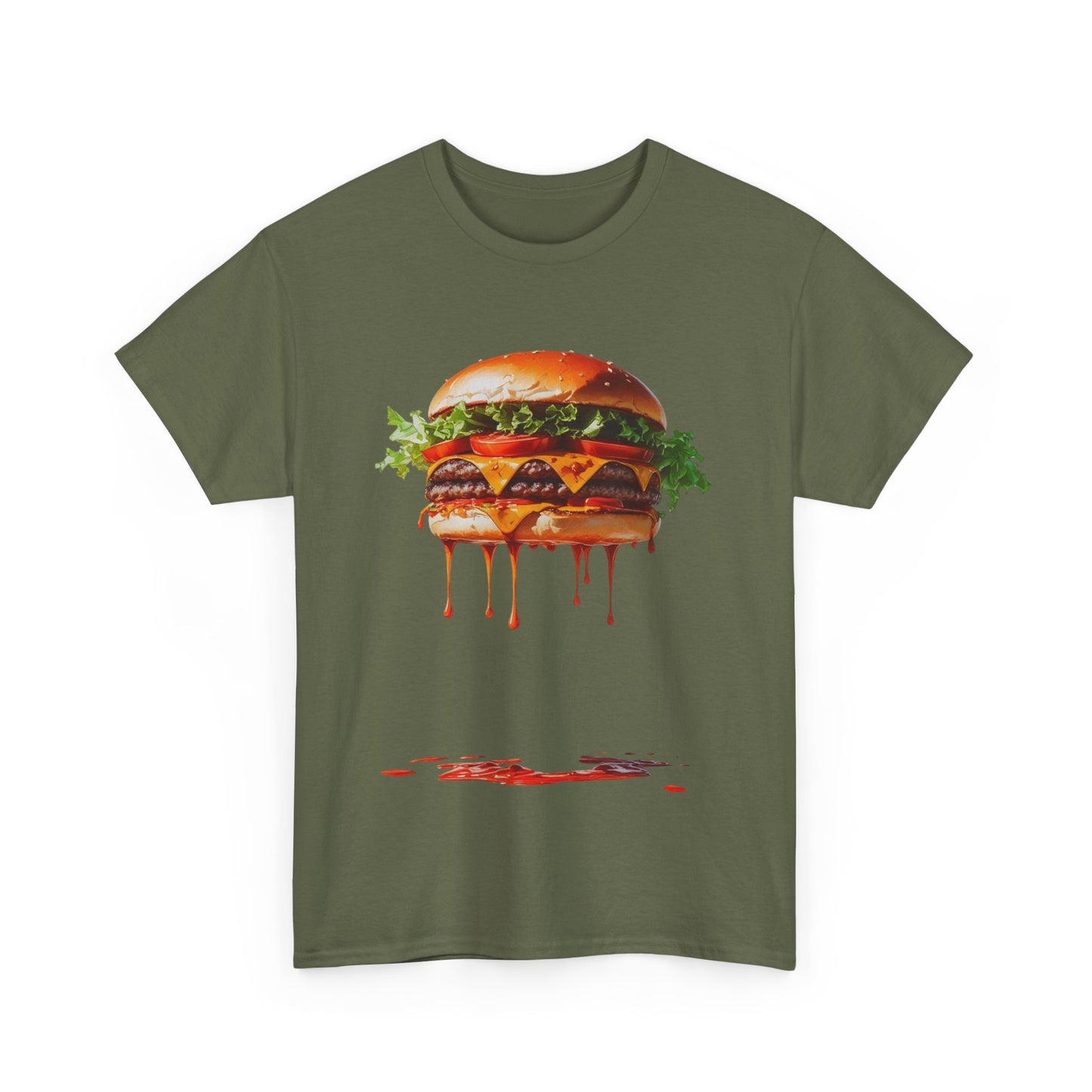 'Burger Sauce Supp?' Statement Unisex Heavy Cotton Tee