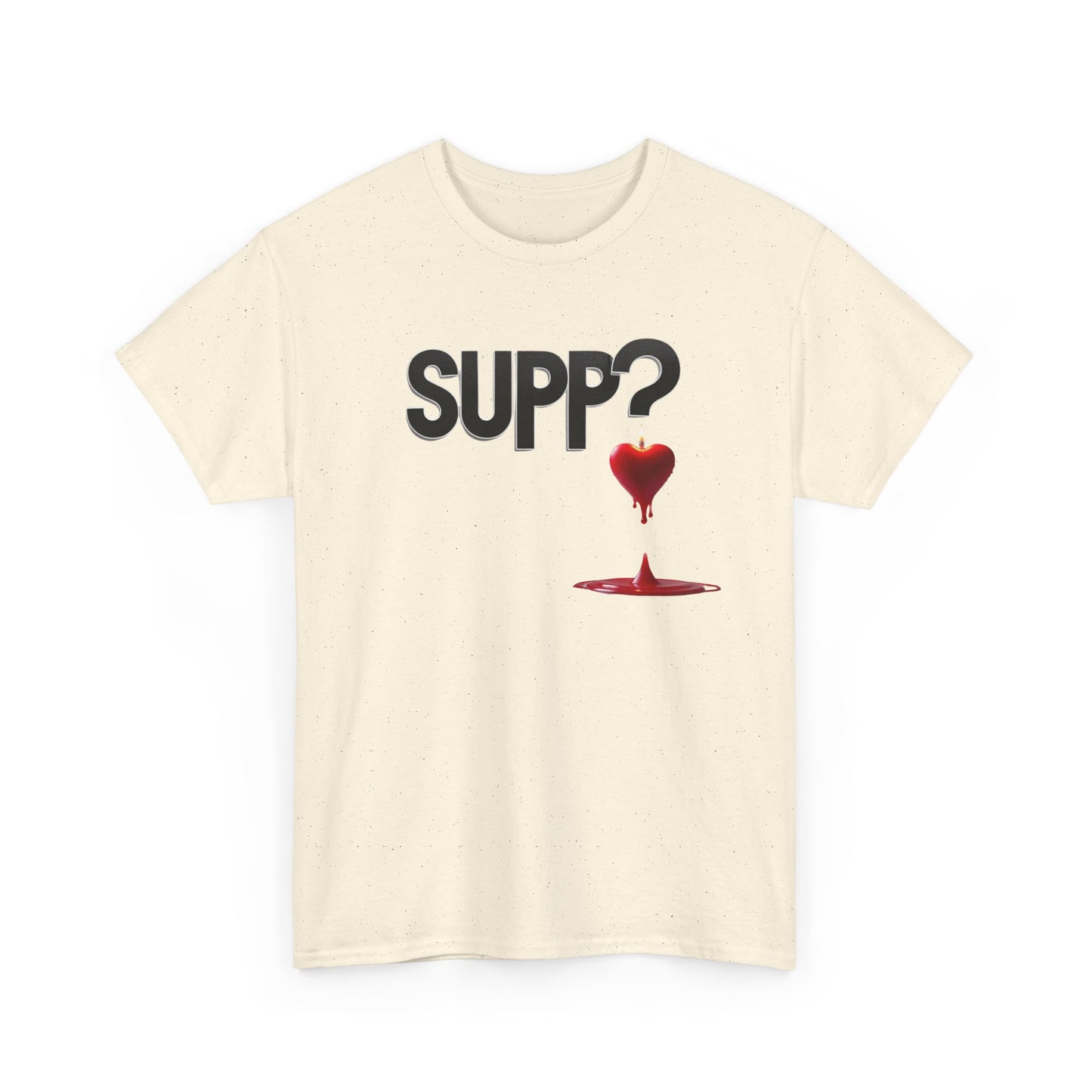 'Supp? Melting Heart' Unisex Heavy Cotton Tee