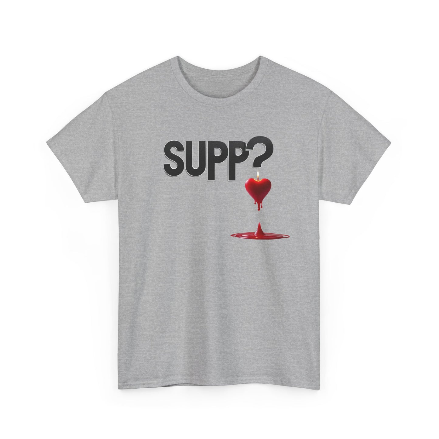 'Supp? Melting Heart' Unisex Heavy Cotton Tee