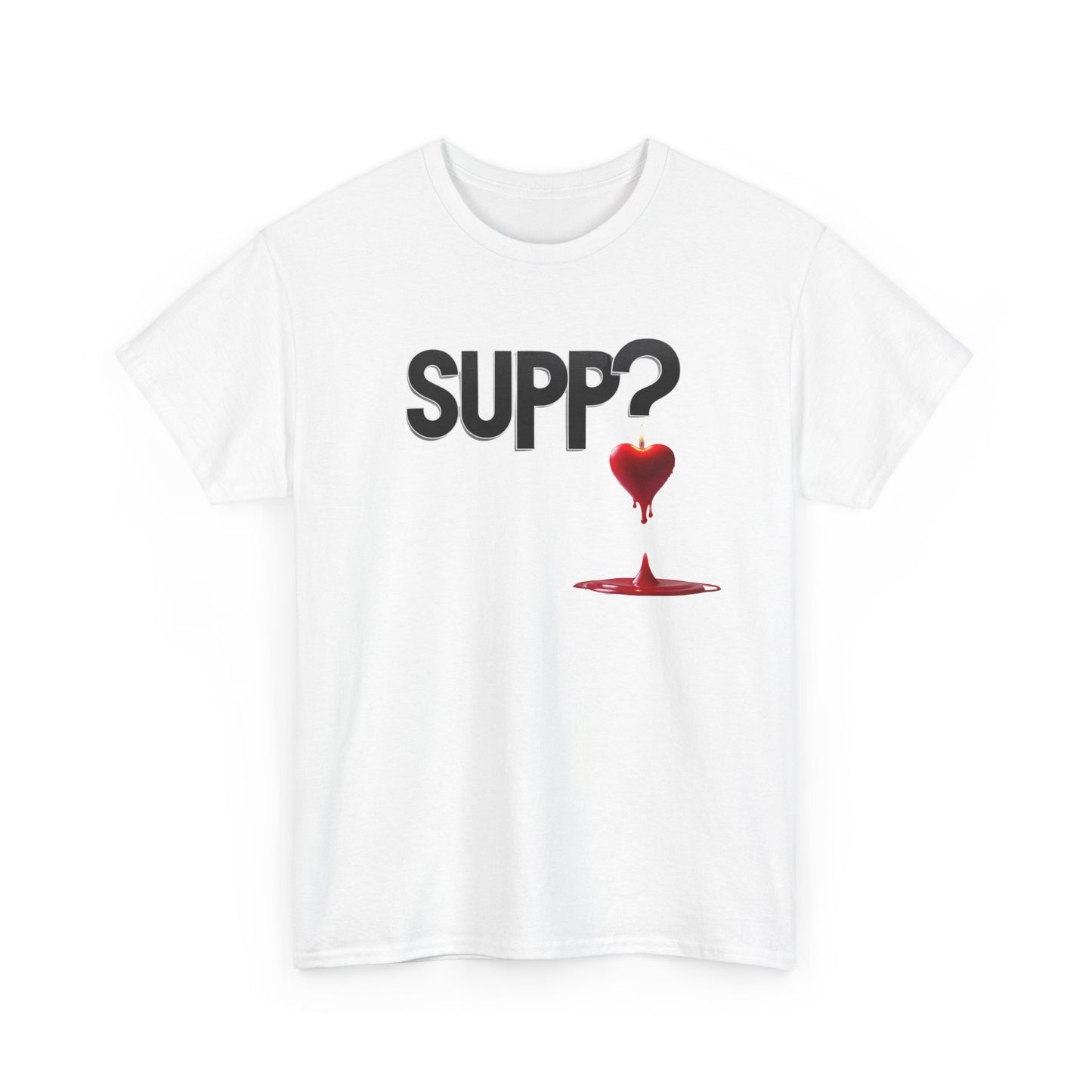 'Supp? Melting Heart' Unisex Heavy Cotton Tee