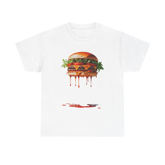 'Burger Sauce Supp?' Statement Unisex Heavy Cotton Tee