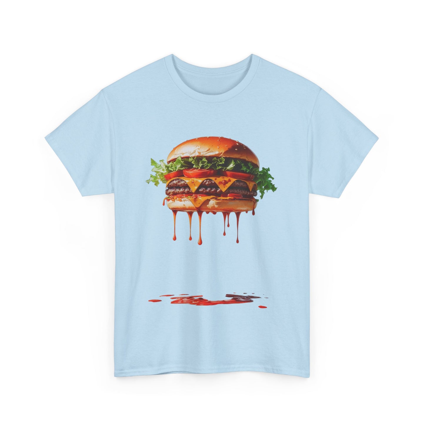 'Burger Sauce Supp?' Statement Unisex Heavy Cotton Tee