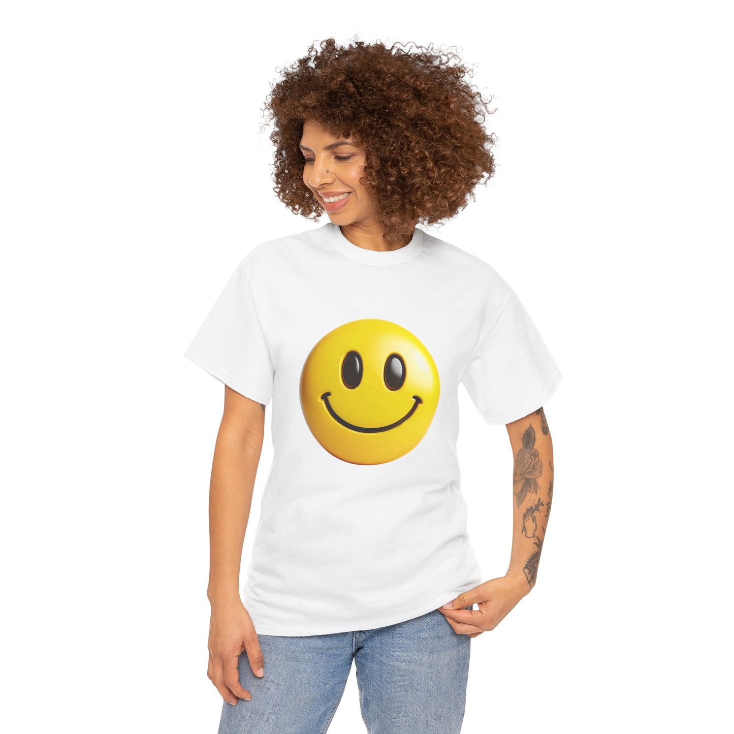 'Smiley Supp?' Statement Unisex Heavy Cotton Tee