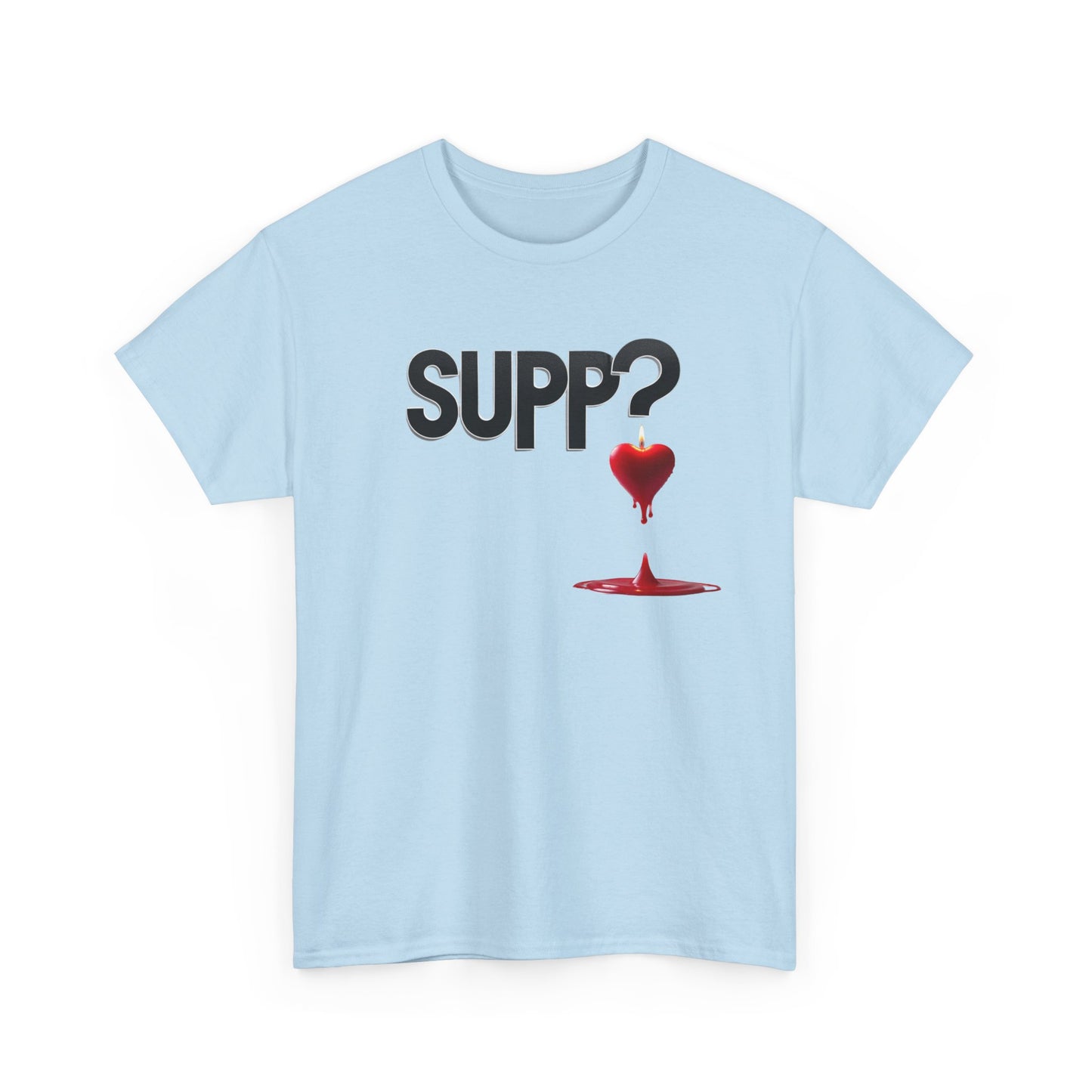 'Supp? Melting Heart' Unisex Heavy Cotton Tee