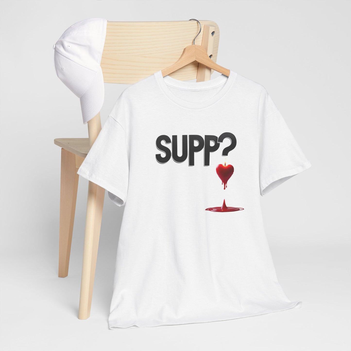 'Supp? Melting Heart' Unisex Heavy Cotton Tee