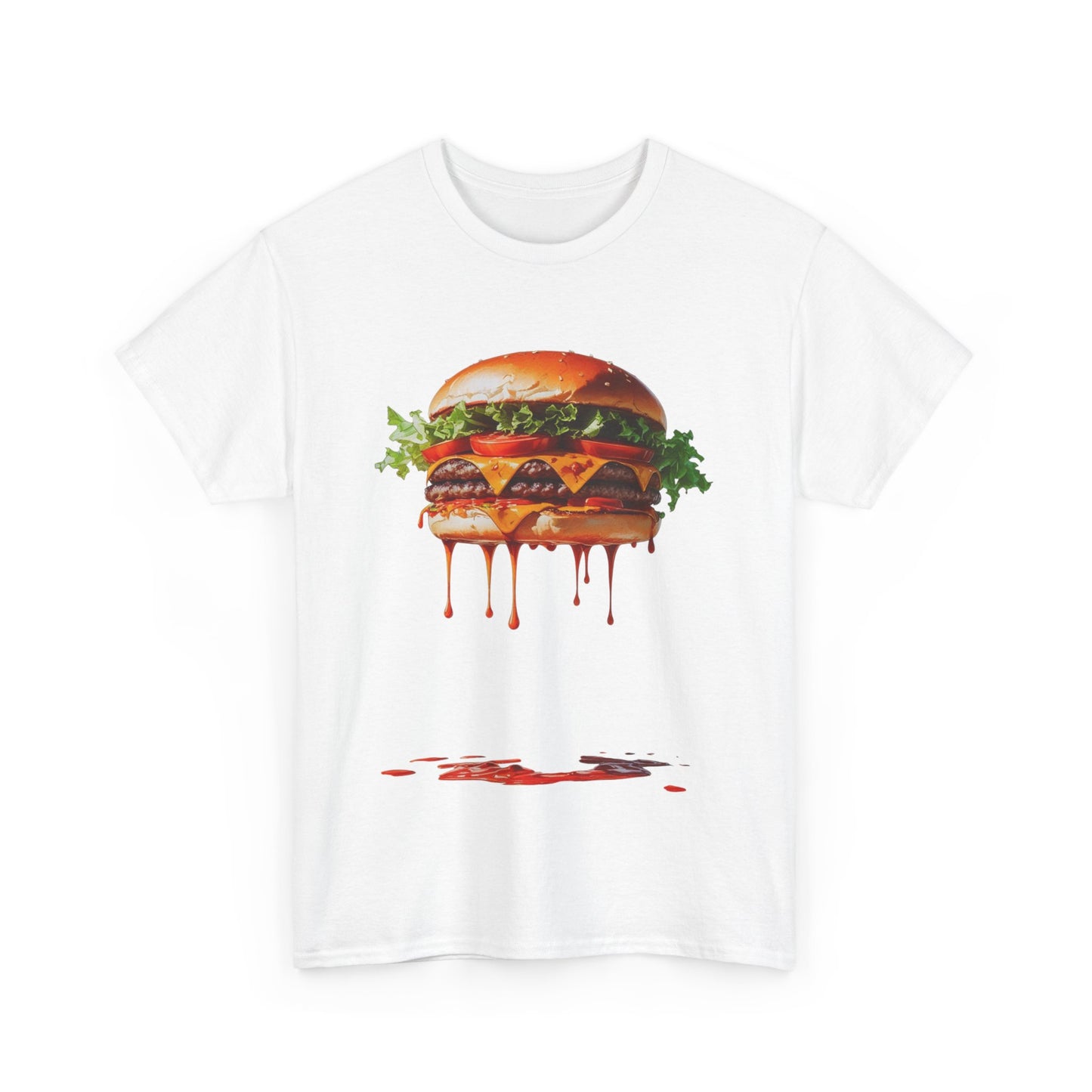 'Burger Sauce Supp?' Statement Unisex Heavy Cotton Tee