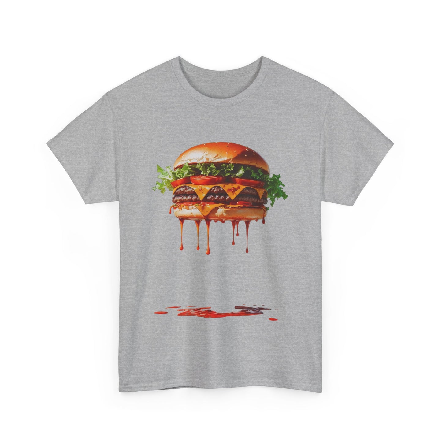 'Burger Sauce Supp?' Statement Unisex Heavy Cotton Tee