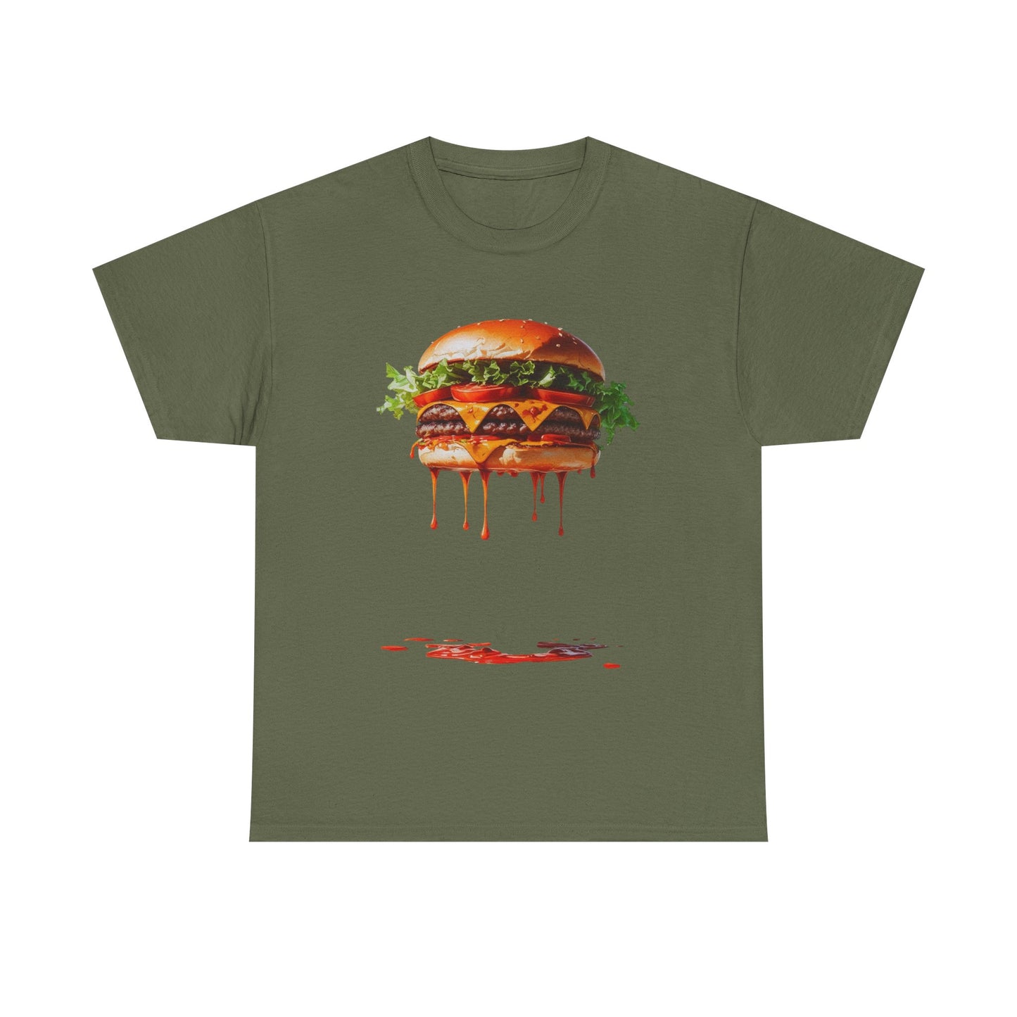 'Burger Sauce Supp?' Statement Unisex Heavy Cotton Tee