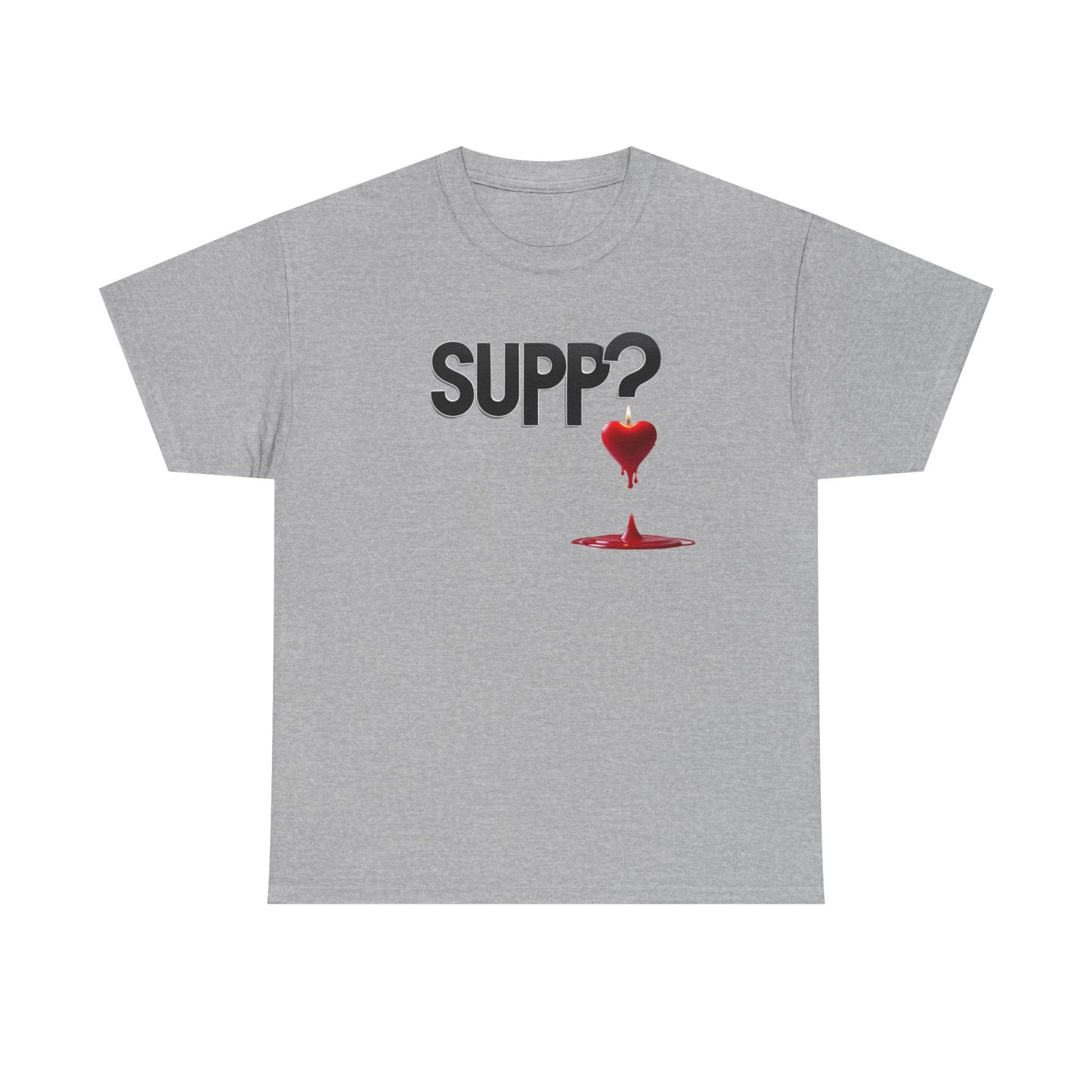 'Supp? Melting Heart' Unisex Heavy Cotton Tee