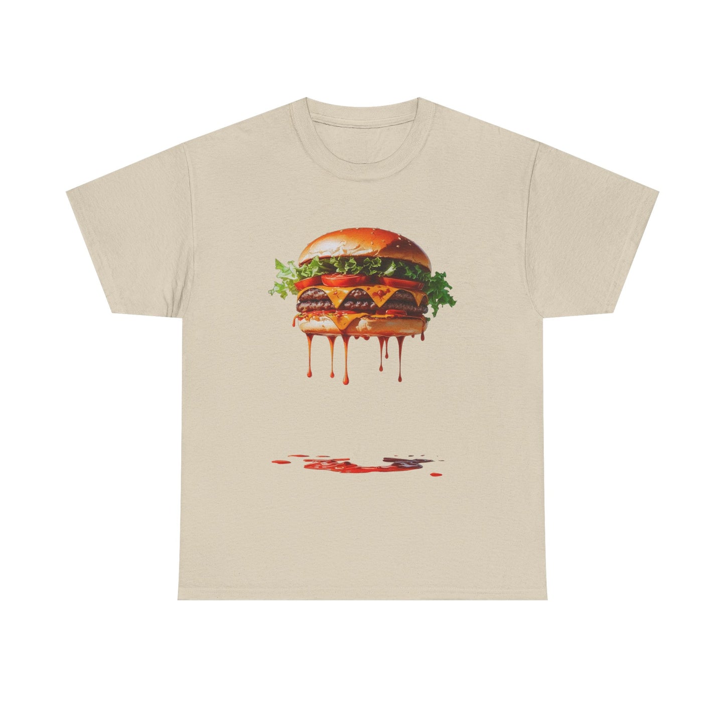 'Burger Sauce Supp?' Statement Unisex Heavy Cotton Tee