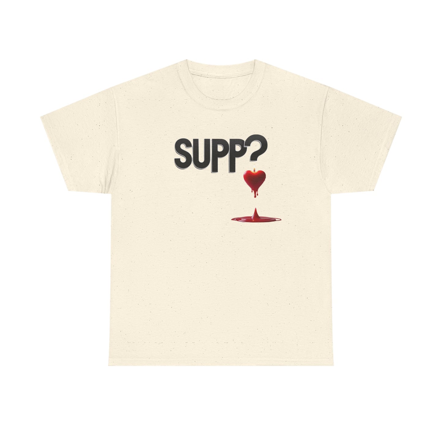 'Supp? Melting Heart' Unisex Heavy Cotton Tee